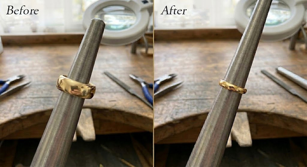 サイズ直しを行った指輪のbefore・after